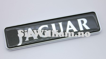 «Jaguar» Emblem, bagasjelokk, sølv/grå, krom rundt