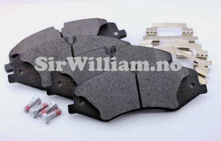 Bremseklosser, fram, sett