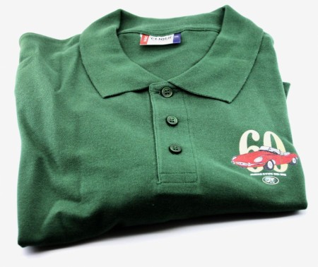 Grønn Tenniskjorte, m/trykt E-Type logo på bryst og rygg
