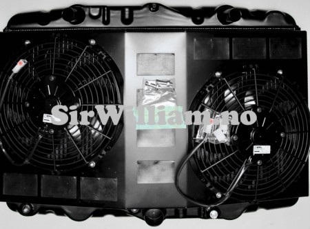 Radiator, automat, vifter og viftehus